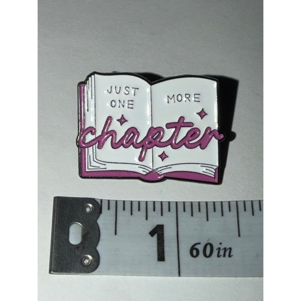 Just One More Chapter Book Reading Pin Brooch
